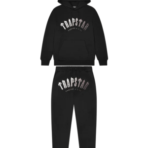 Trapstar Irongate Arch Its A Secret Hooded Gel Tracksuit Black White