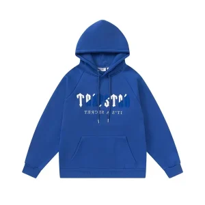 Trapstar Blue Logo Blue Hoodie